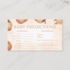 Förutsägelser för Fall Pumpkin Baby Tilläggskort