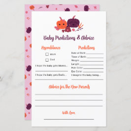 Förutsägelser för små pumpar och råd för babyskor