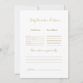 Förutsägelser för textavsnitt Baby i Guld Inbjudningar