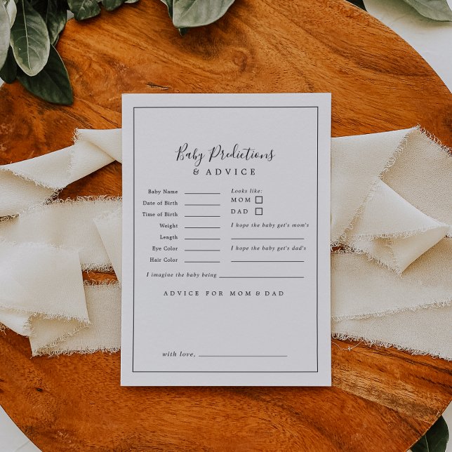 Förutsägelser och minimalistiska inställningar för rådkort (Skapare uppladdad)