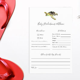 Förutsägelser och råd Bebisysslor för havssköldpad Flygblad