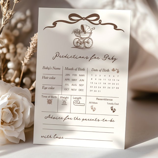 Förutsägelser och Råd Cafe bebe Bow Baby Shower (Skapare uppladdad)