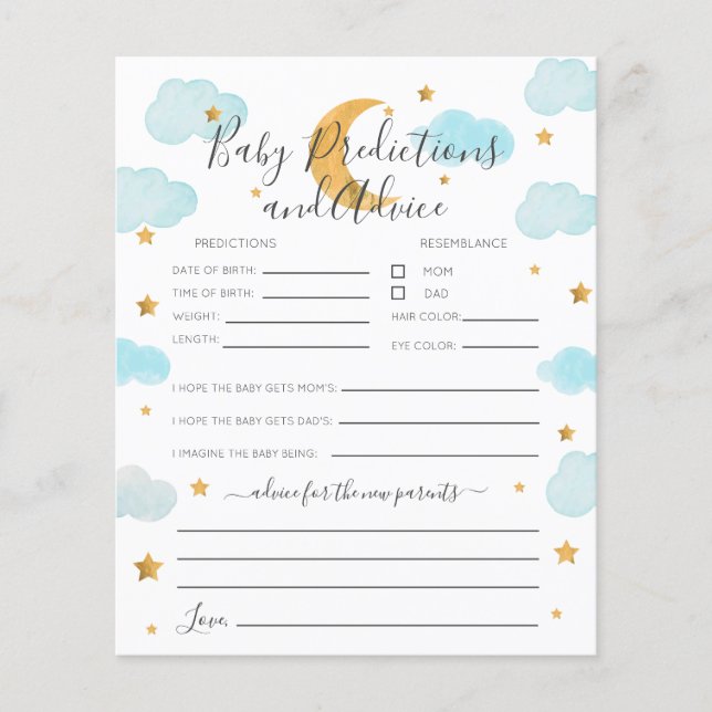 Förutsägelser och råd för måne & Stars Blue Baby (Framsida)