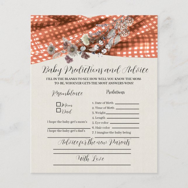 förutsägelser och råd om vild Blommor Baby. (Framsida)