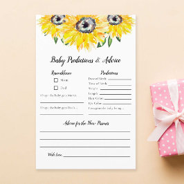 Förutsägelser och råd Solrosblommans babyskor i ba