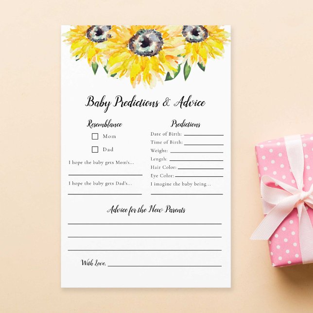 Förutsägelser och råd Solrosblommans babyskor i ba (Skapare uppladdad)