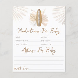 Förutsägelser och rådgivningskort för babyskor