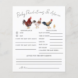 Förutsägelser och rådgivningskort för Chicken Show