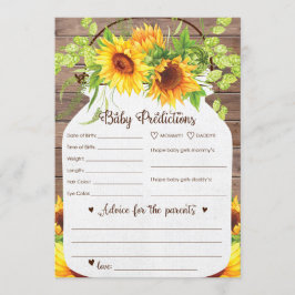 Förutsägelser och rådgivningskort för solrosblomma inbjudningar