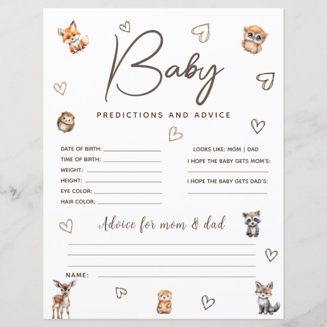 Förutsägelser och rådgivningsspel för trädsdjur (Framsida)