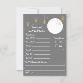 Förutsägelser och välvilja för babyskor i måne och inbjudningar