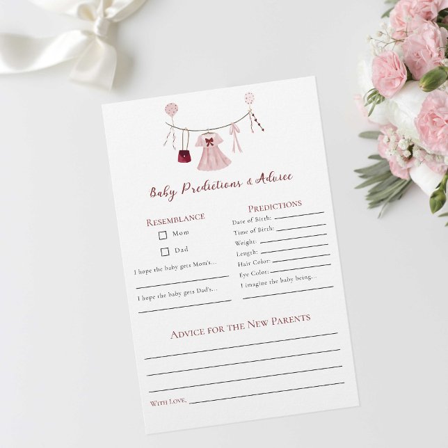 Förutsägelser Råd Laring Baby Shower Flygblad (Skapare uppladdad)