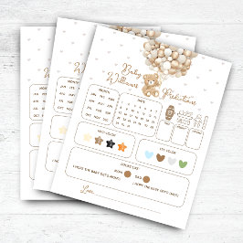 Förutsägelsespel för babybabyskor i björn