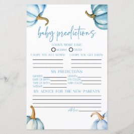 Förutsägelsespel för blå babybläck