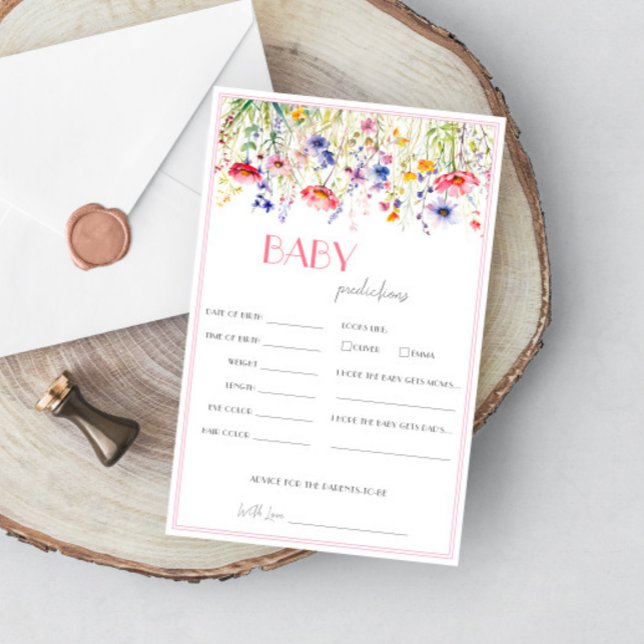 Förutsägelsespel för färgade Wildblommor Baby Show (Skapare uppladdad)