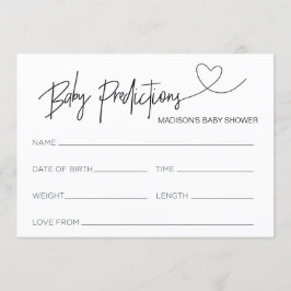 Förutsägningskort för babyskor för personlig inbjudningar