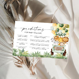 Förutsägningskort för babyskor från Safari Inbjudningar