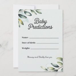 Förutsägningskort för Botaniska Baby - Anpassadet Julkort