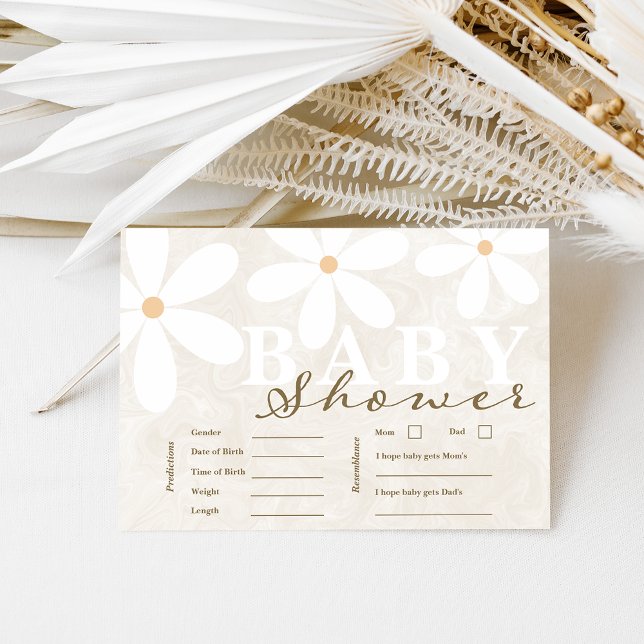 Förutsägningskort för daisy Garden Baby Shower Neu Inbjudningar (Skapare uppladdad)