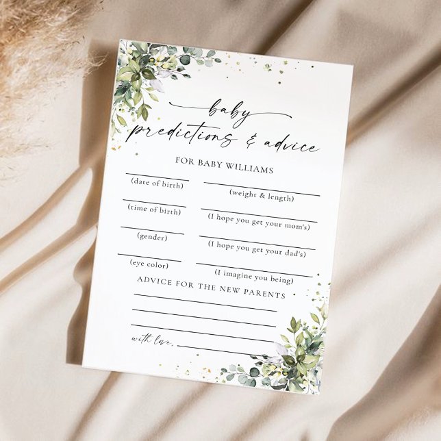 Förutsägningskort för Eucalyptus Blommigt Baby Sho (Skapare uppladdad)