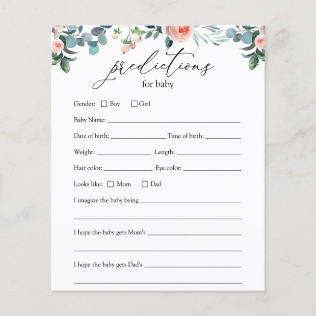 Förutsägningskort för Tea Time Baby (Framsida)