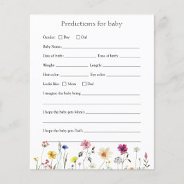 Förutsägningskort för Wildblomma Baby