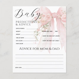 Förutsägningsspel för babyskor i Eleganten blommig