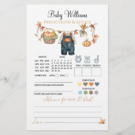 Förutsägningsspel för modern Pumpkin Fall Baby Sho