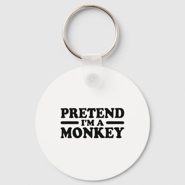 Förutsätta att jag är en monkey Costume Tee Nyckelring (Framsida)