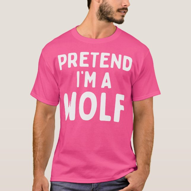 Förutsätta mig för en Varg Lazy Easy Halloween Ani T Shirt (Framsida)