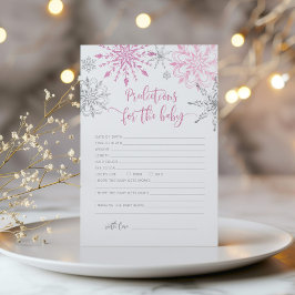 Förutsättningar för baby-kort vid rosa silver snöf
