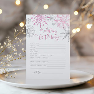 Förutsättningar för baby-kort vid rosa silver snöf