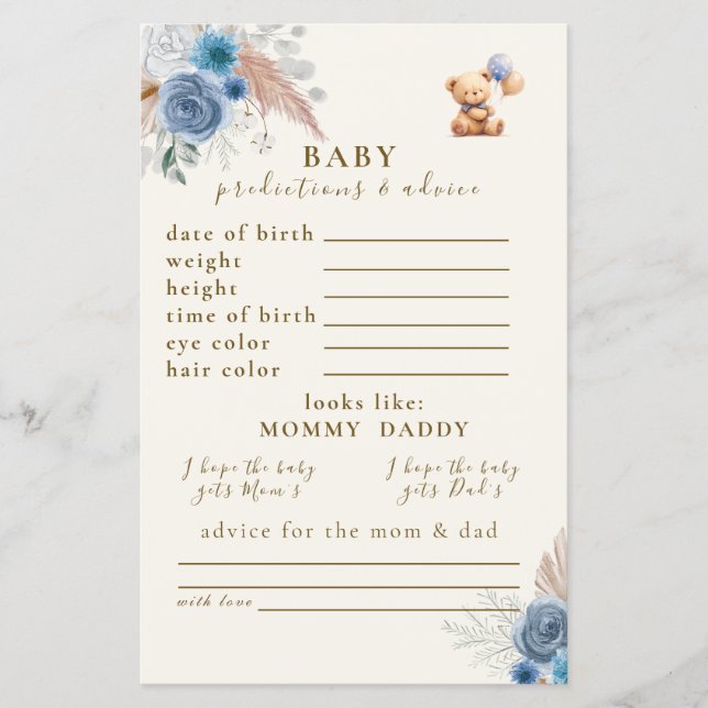 Förutsättningar och råd för utgående Nallar Flygblad (Framsidan)