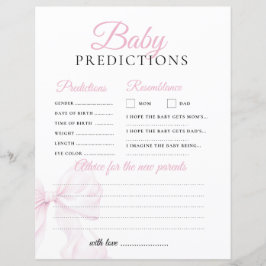 Förutsättningar och råd Rosa Bow Baby Shower-spel