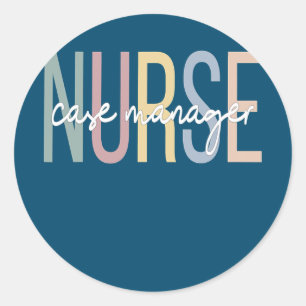 Förvaltningschef Fodral Boho Nurse Fodral Manager Runt Klistermärke