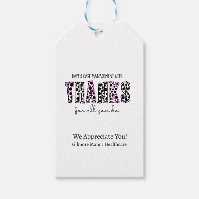 Förvaltningsvecka för Lycklig Fodral Presentetikett (Framsidan)