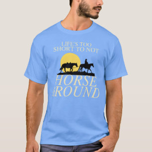 Förvän till Funny Horse Riding Equestrian älskare T Shirt
