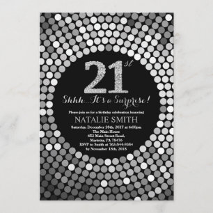 Förvåna den 21st födelsedagsvarten och försilvra inbjudningar