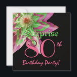 FÖRVÅNA den 80th blomman W1445 för Inbjudningar<br><div class="desc">Denna design för grönt- och gultfantasiblomman är en söt och en elegant långt som inviterar folks till ett födelsedagsfestfirande för ÖVERRRAKNING 80th. All text är totalt anpassadet. Du kan experimentera med olika pappra typer, genom att klicka på "den inbjudanalternativ" fliken på övrerighthanden, tränga någon. Jag rekommenderar det högvärdiga metalliska papperet...</div>