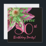 FÖRVÅNA den 80th blomman W1445 för Inbjudningar<br><div class="desc">Denna design för grönt- och gultfantasiblomman är en söt och en elegant långt som inviterar folks till ett födelsedagsfestfirande för ÖVERRRAKNING 80th. All text är totalt anpassadet. Du kan experimentera med olika pappra typer, genom att klicka på "den inbjudanalternativ" fliken på övrerighthanden, tränga någon. Jag rekommenderar det högvärdiga metalliska papperet...</div>