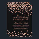 Förvåna rosa guld- glitterkonfettiar för den 80th<br><div class="desc">Den eleganta födelsedagsfest inbjudandesignen för överrrakningen 80th med rosa guld- glitterkonfettimotiv,  anpassningsbarnamn och daterar och extra text. Enkelt att använda och lätt att personifiera.</div>