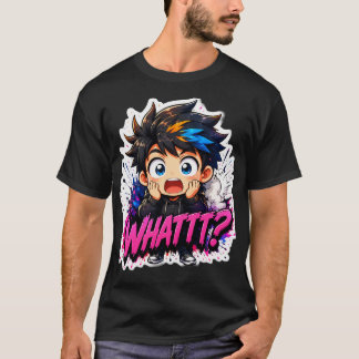 Förvånad Anime Chibi Pojke "VAADÅ?" - Färgrik Pai T Shirt