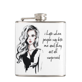 Förvånad Bita mig Fickplunta