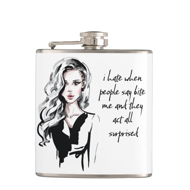 Förvånad Bita mig Fickplunta (Framsidan)