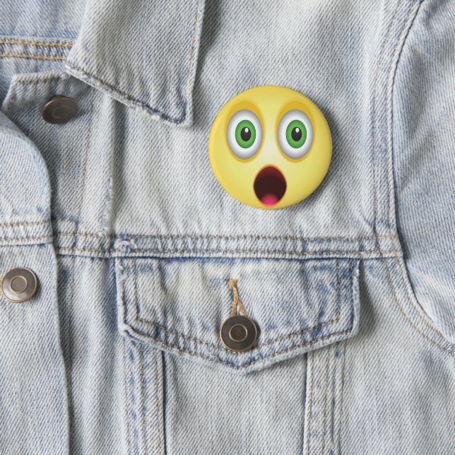 Förvånad Emoji Ansikte Knapp (In Situ)