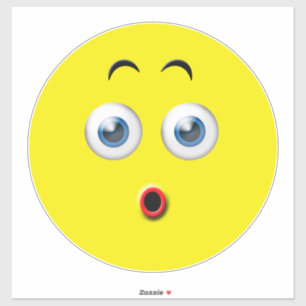 Förvånad Emoji Klistermärken