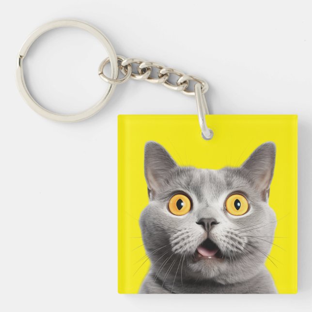 Förvånad Gult för Crazy Cat (Framsidan)