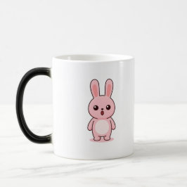 Förvånad Kanin Minimal Kawaii Stil Magisk Mugg