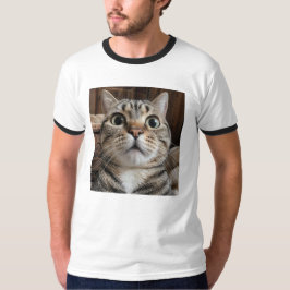 Förvånad Katt Ansikte, Katt Foto T Shirt