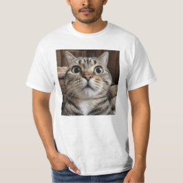 Förvånad kattansikte, kattfoto t shirt